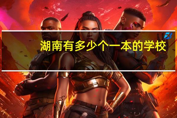 湖南有多少个一本的学校
