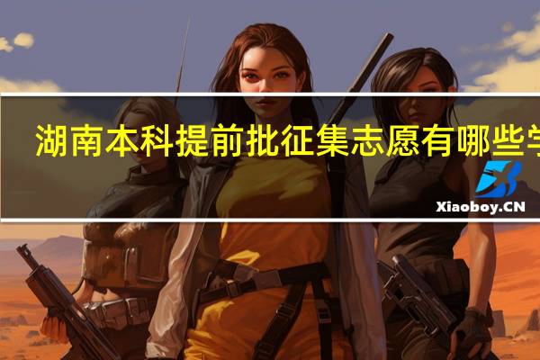 湖南本科提前批征集志愿有哪些学校