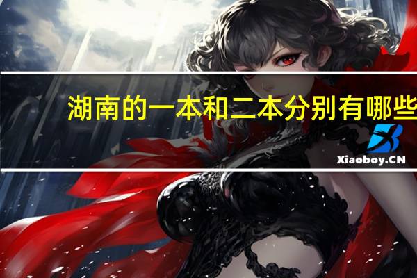 湖南的一本和二本分别有哪些