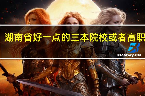 湖南省好一点的三本院校或者高职专科
