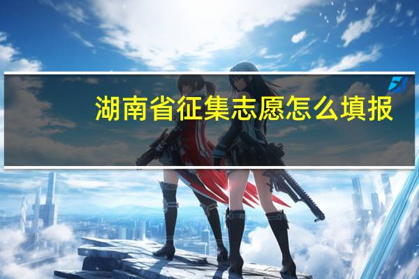 湖南省征集志愿怎么填报