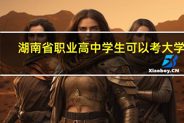 湖南省职业高中学生可以考大学吗