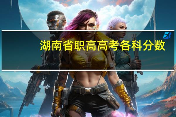 湖南省职高高考各科分数
