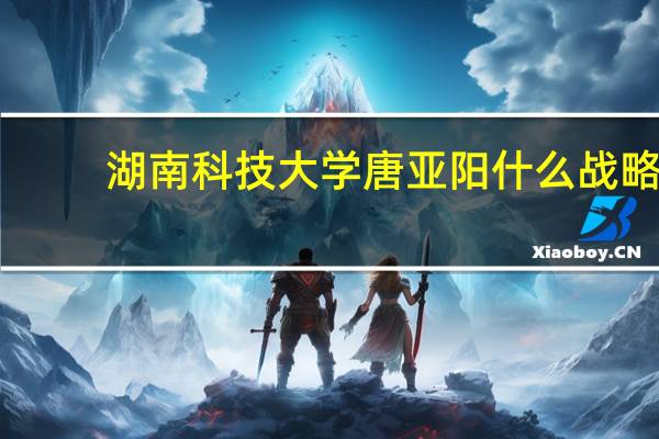 湖南科技大学唐亚阳什么战略
