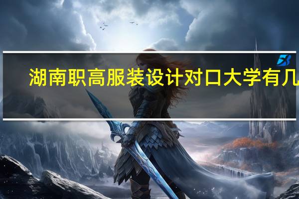 湖南职高服装设计对口大学有几个