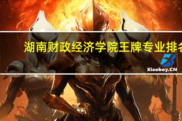 湖南财政经济学院王牌专业排名