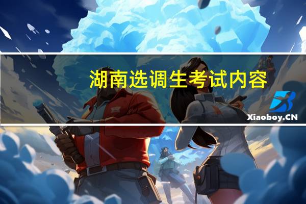 湖南选调生考试内容