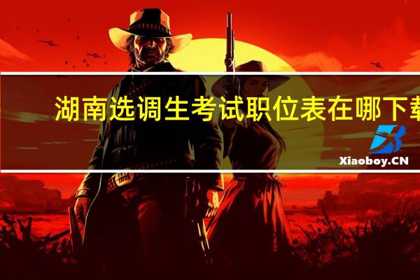 湖南选调生考试职位表在哪下载
