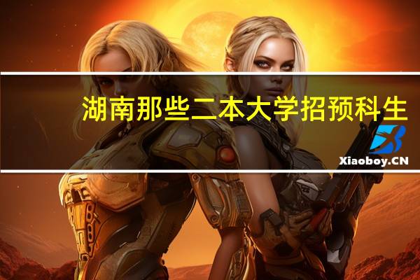 湖南那些二本大学招预科生