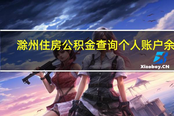 滁州住房公积金查询个人账户余额（滁州住房公积金查询）