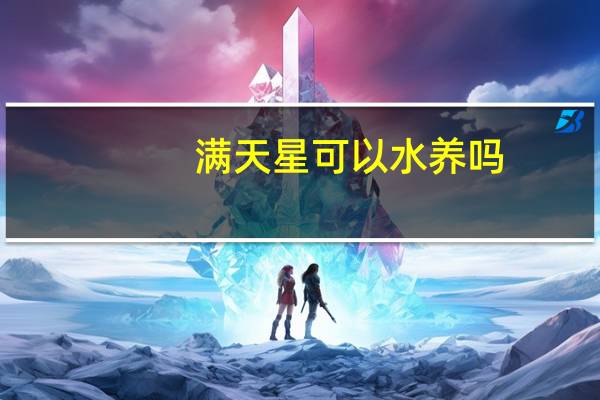 满天星可以水养吗