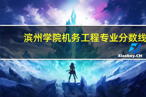 滨州学院机务工程专业分数线