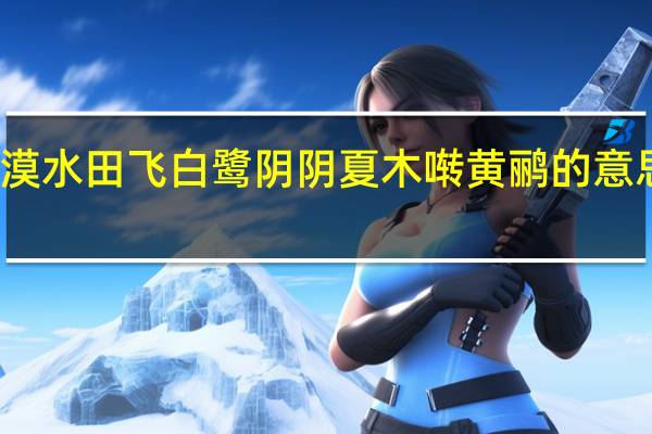 漠漠水田飞白鹭阴阴夏木啭黄鹂的意思是什么