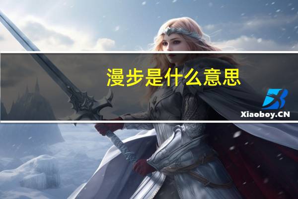 漫步是什么意思