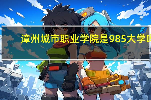 漳州城市职业学院是985大学吗