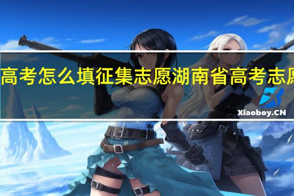 潇湘高考怎么填征集志愿 湖南省高考志愿填报系统