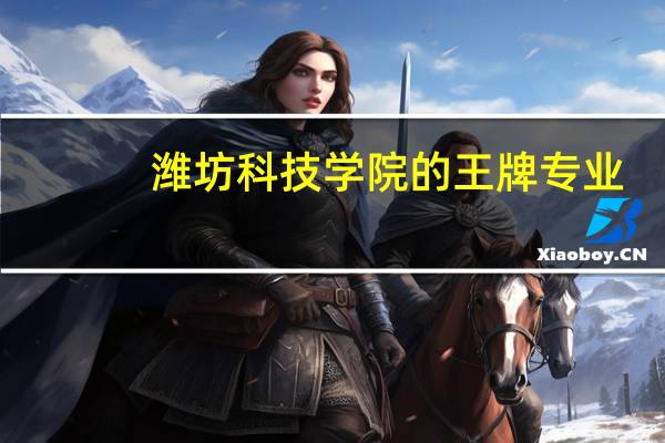 潍坊科技学院的王牌专业