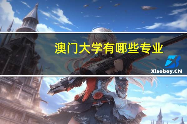 澳门大学有哪些专业