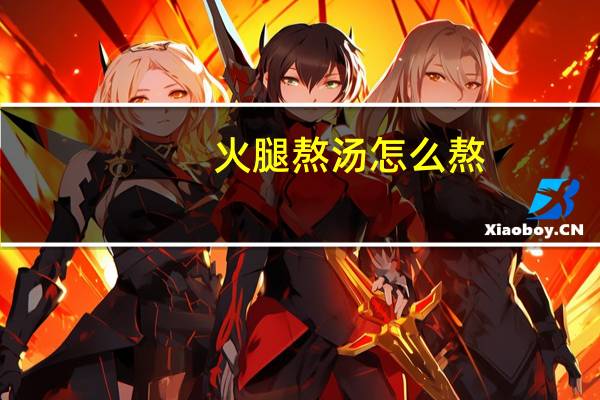 火腿熬汤怎么熬