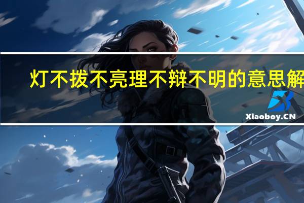 灯不拨不亮理不辩不明的意思解释（灯不拨不亮理不辩不明的意思）