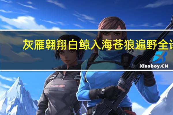 灰雁翱翔白鲸入海苍狼遍野全诗