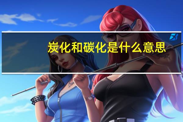 炭化和碳化是什么意思