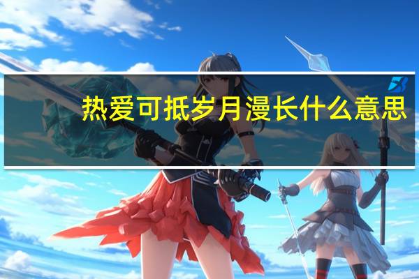 热爱可抵岁月漫长什么意思