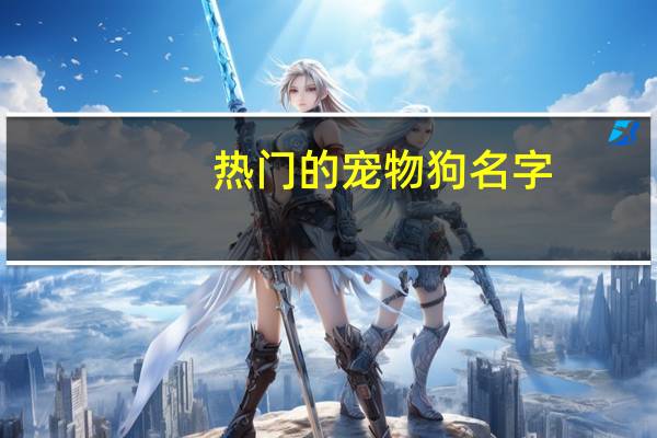 热门的宠物狗名字