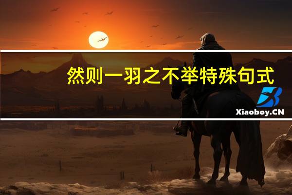 然则一羽之不举特殊句式