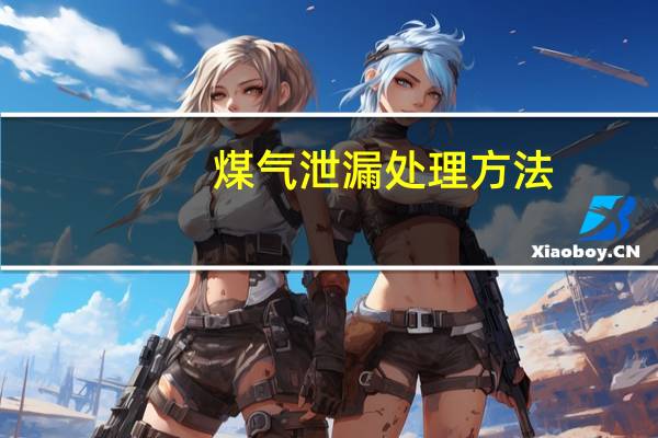 煤气泄漏处理方法