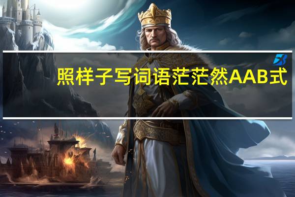 照样子写词语茫茫然AAB式（照样子 写词语 茫茫然 ______ ______ ______ _______）