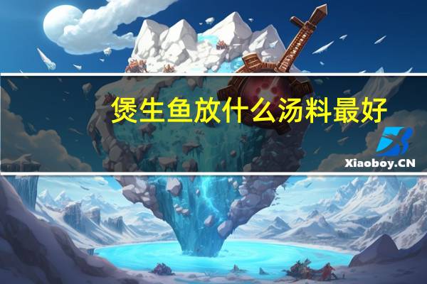 煲生鱼放什么汤料最好