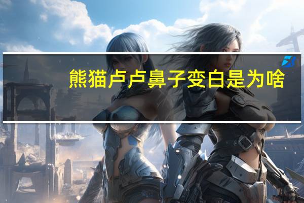 熊猫卢卢鼻子变白是为啥