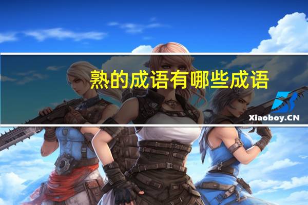 熟的成语有哪些成语