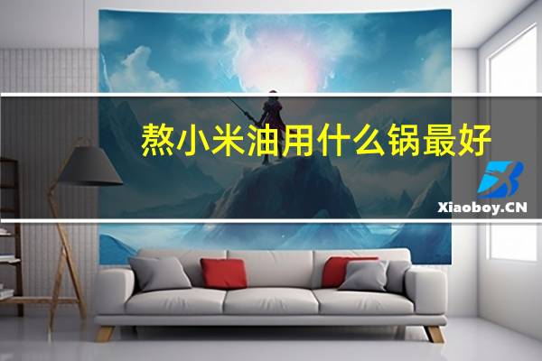 熬小米油用什么锅最好
