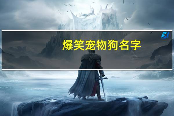 爆笑宠物狗名字