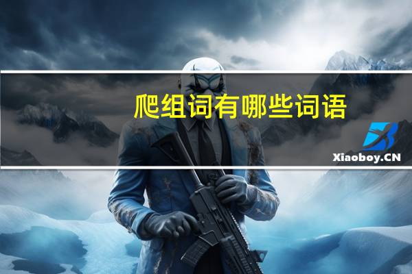 爬组词有哪些词语