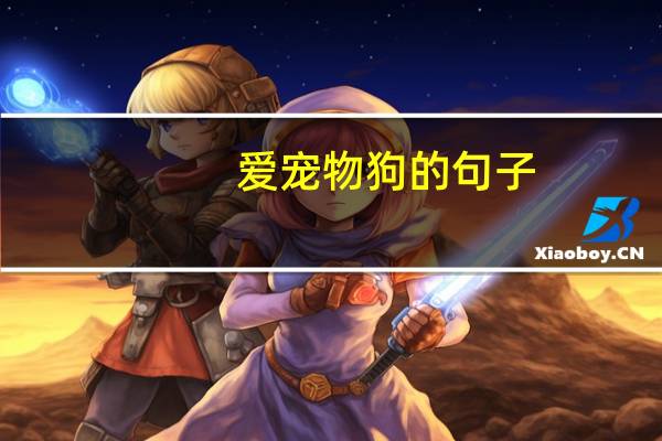 爱宠物狗的句子
