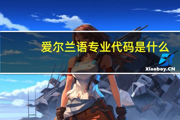 爱尔兰语专业代码是什么