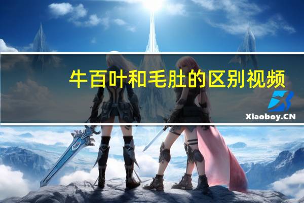 牛百叶和毛肚的区别 视频(牛百叶和毛肚的区别)
