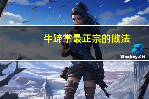 牛蹄掌最正宗的做法