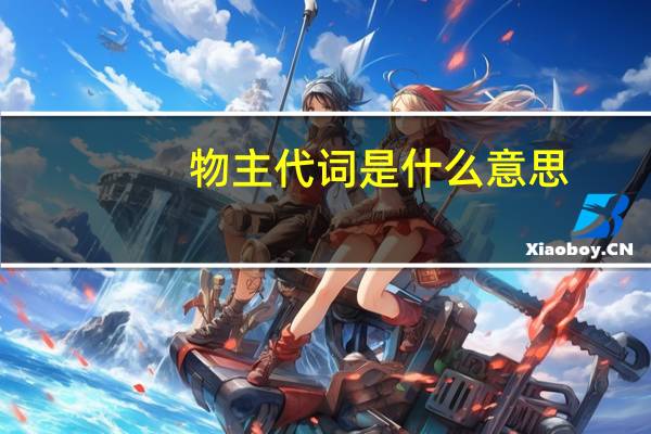 物主代词是什么意思
