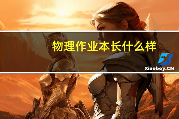 物理作业本长什么样