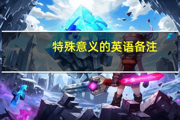 特殊意义的英语备注