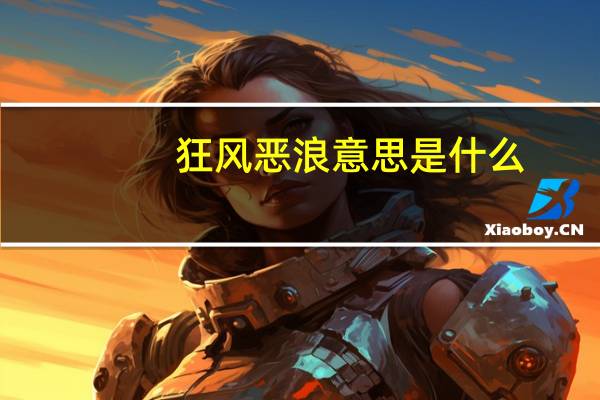 狂风恶浪意思是什么