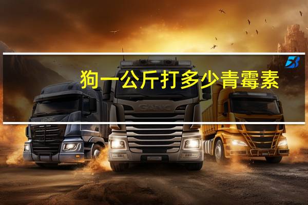 狗一公斤打多少青霉素