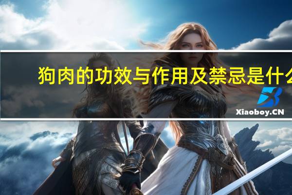 狗肉的功效与作用及禁忌是什么（狗肉的功效）