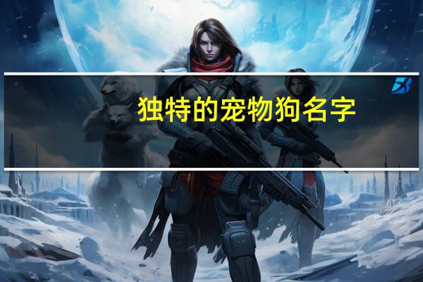 独特的宠物狗名字