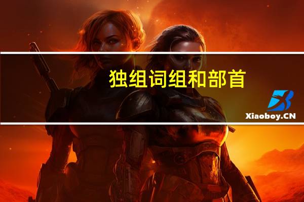 独组词组和部首（独组词组）