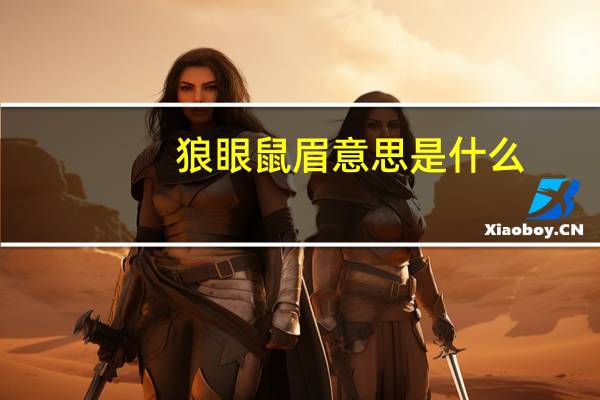狼眼鼠眉意思是什么